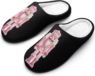 Generic Nutcracker Pinkcolor Slippers Men Winter Warm Cotton Anti-Slip Indoor Slip-Ons House Shoes