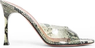 Amina Muaddi Alexa Glass 95 slangensandalen