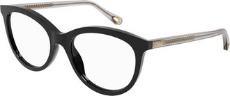 Chlo&eacute; Brillen met rond montuur - unisex - Brillen - Zwart - 52 MM - Accessoires