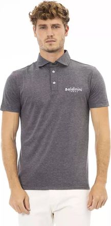 Baldinini Mens Polo Shirt Classic Fit - Grey Cotton - Size 3XL