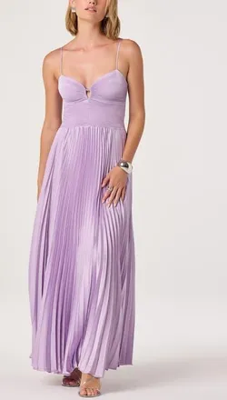 ASTR the Label Alaia Pleat Evening Gown in Lilac at Nordstrom, Size Small