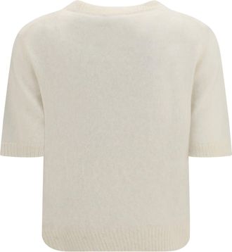 Ganni Banana Graphic Knit T-Shirt - White