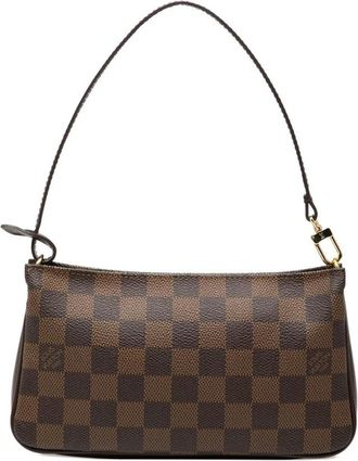 Louis Vuitton Pre-owned Shoulder Bags, female, Brown, Size: ONE SIZE Pre-owned Damier Ebene Pochette Accessoires Shoulder Bag