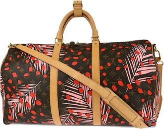 Louis Vuitton 2016 50 Keepball Bandouliere Monogram duffle bag - women - PVC/Calf Leather - One Size - Brown