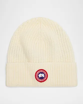 Canada Goose Men & apos;s Arctic Rib-Knit Wool Beanie Hat