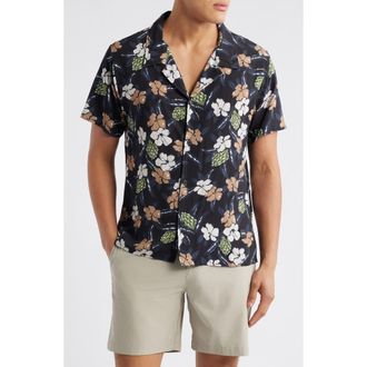 BOSS Beach Camp Shirt in Black at Nordstrom Rack, Size Xx-Large