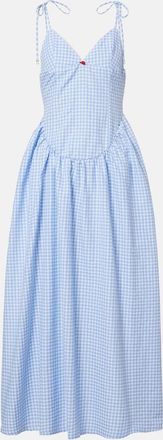 Bananhot Paloma gingham cotton poplin maxi dress