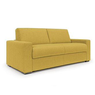 Divani.Store Sof&aacute; convertible con colch&oacute;n h20 cm 200 cm amarillo