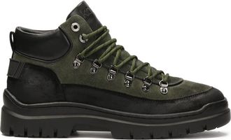 Kazar Tweekleurige su&egrave;de laarzen - Heren - Veterlaarzen - Groen - 46 EU - Su&egrave;de - Schoenen