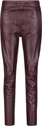 Oakwood Gift Jogpant - Dames - Leren Broeken - Rood - L - Leer - Broeken
