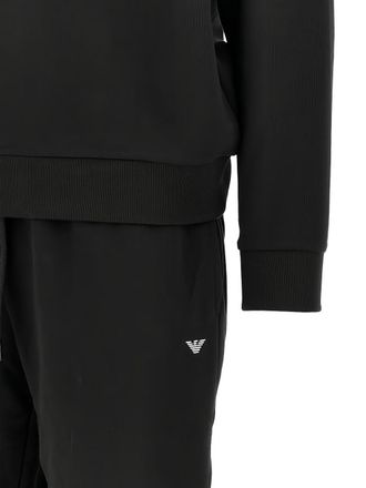 Emporio Armani Logo-Embroidered Sweatshirt - Black