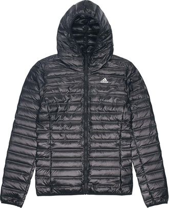 adidas MENS Casual Sports Hooded Down Jacket Black BQ7782