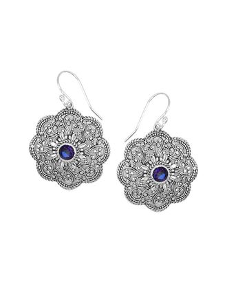 Samuel B. Silver 1.70 Ct. Tw. Blue Topaz Earrings
