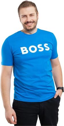 HUGO BOSS Tops, Heren, Blauw, 2Xl, Katoen, Thinking 1 T-Shirt