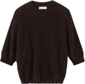 Roberto Collina Jersey de angora de manga corta - Knitwear - Mujer - Marr&oacute;n - M