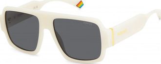 Polaroid Womens PLD 6209 55 VK6 Sunglasses - White - One Size