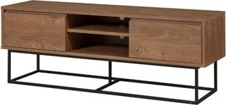 Concept Usine Mueble de TV de madera y negro con almacenaje