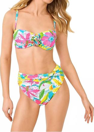 Lilly Pulitzer Yarrow High Waisted Bikini Bottom In Multi Lovely Lilly