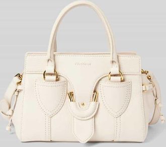 Coccinelle Handtasche mit Label-Print Modell YORK in Ecru, Größe 1