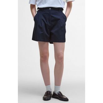 Barbour Cecile Cotton Twill Shorts in Navy at Nordstrom Rack, Size 12 Us / 16 Uk