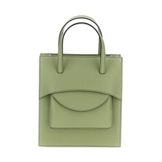 Hidesins Tote Bags, female, Green, Size: ONE SIZE Rectangular Leather Tote