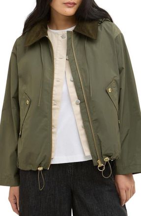 Barbour Weaver Water Repellent Hooded Jacket in Ivy Green/Ancient at Nordstrom, Size 10 Us