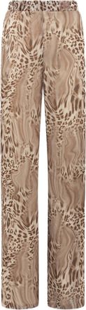 Blugirl Animal Print Wide-Leg Trousers With Relaxed Fit