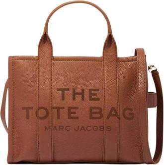 Marc Jacobs The Leather Medium Tote Bag - Dames - Shoppers - Bruin - ONE Size - Leer - Tassen