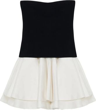 SIMKHAI Isabelle off-shoulder mini-jurk - Zwart
