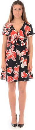Liu Jo Elegante Zwarte Cocktailjurk - Dames - Korte kleedjes - Veelkleurig - L - Polyester - Kleedjes