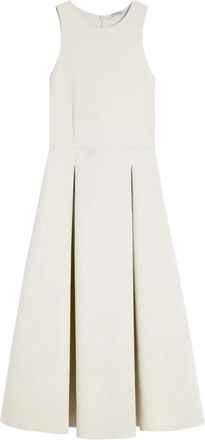 Max Mara Midi Dresses, female, Beige, Size: L Cannone Scuba Jersey Dress