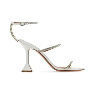 Amina Muaddi High Heel Sandals, female, White, Size: 10 US Gilda Sandal 95