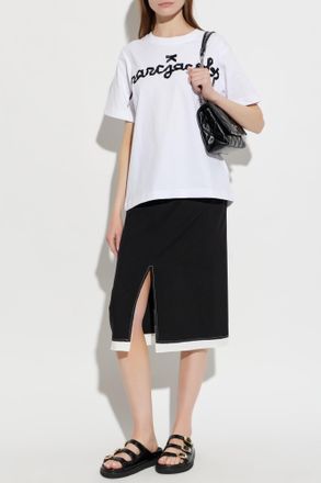 Marc Jacobs T-shirt With A Patch, Womens, White
