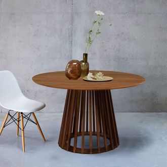 Sweeek 4-seater Wooden-effect Dining Table With Spruce Legs in Walnut