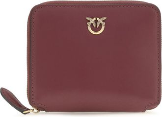 Pinko Womens Leather Zip-Around Wallet, Antique Gold Ribes Intenso-Antique Calf (bos Taurus) Wallets & Purses Intenso/antique