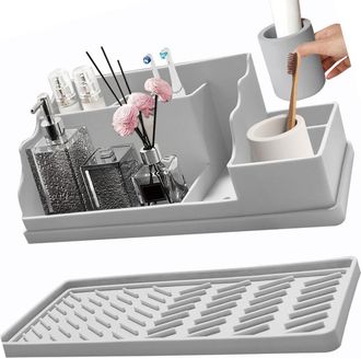 OEM El Dispensador Liso Para Encimera Almacena Perfectamente El - Gris