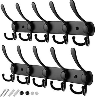OEM Juego De 2 Toalleros Y Percheros De Acero Inoxidable Para Ba&ntilde;o, Ganchos De Pared En Espiral, Soportes Para Toallas Resistentes Para Montaje En Pared C