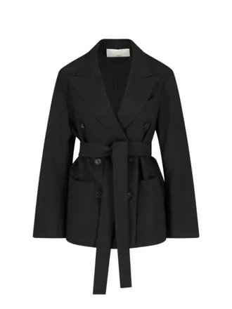SETCHU Tailored Black Jacket With Classic Collar And Streamlined Silhouette