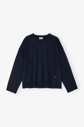 Ganni Navy Dark Blue Wool Sweater - Size XXS/XS