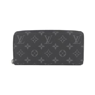 Louis Vuitton Black Coated Canvas Long Wallet (Bi-Fold) (Pre-Owned)
