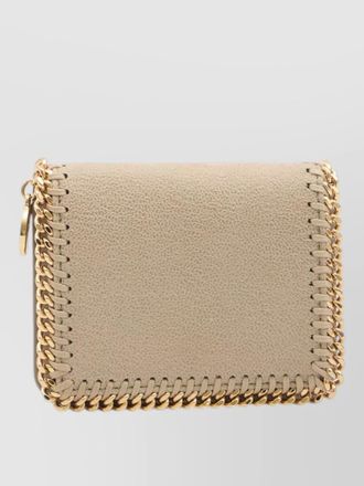 Stella McCartney falabella chain trim bifold wallet