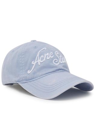 Acne Studios Logo-embroidered Cotton cap - Light Blue - One Size