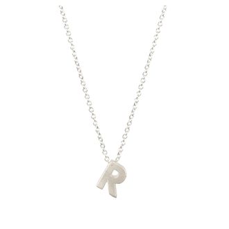 Generic Dainty Gold Plated Initial Necklace Alphabet Letter Jewelry Elegant Layering Pendant for Women (R, One Size)