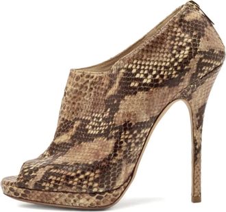 Jimmy Choo London Pumps Glint con effetto serpente 130mm - Marrone