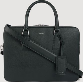 Sandro Large synthetic leather briefcase