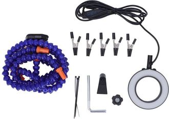OEM Manos Amigas Para Soldar, Estaci&oacute;n De Soldadura Manos Amigas Con Lupa 3x Y Luz, 5 Lupas Flexibles Para Reparaci&oacute;n Electr&oacute;nica, Soldadura, Fabricaci&oacute;n 