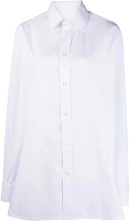 Maison Margiela Wit Katoenen Overhemd - Dames - Overhemden - Wit - XS - Katoen - Overhemden