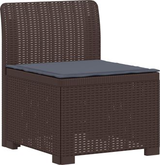 vidaXL Sill&oacute;n Individual De Jard&iacute;n Con Coj&iacute;n Apariencia De Ratan Pp Vidaxl