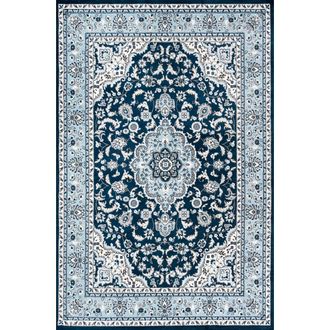 Jonathan Y Designs Palmette Modern Persian Floral Area Rug in Navy/blue at Nordstrom, Size 4Ft 0In X 6Ft 0In