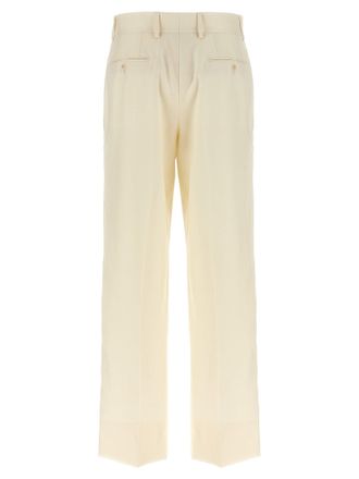 Brioni Womens White Wool Dress Pants